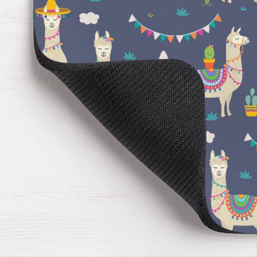 Celebration Llama Pattern Muismat (Hoek)