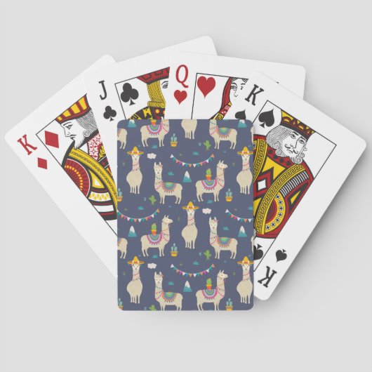 Celebration Llama Pattern Pokerkaarten (Achterkant)