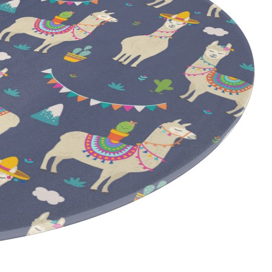 Celebration Llama Pattern Snijplank (Hoek)