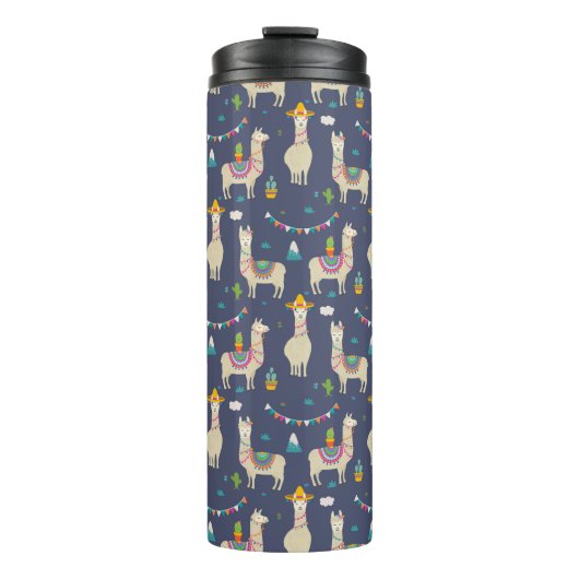 Celebration Llama Pattern Thermosbeker (Voorkant)