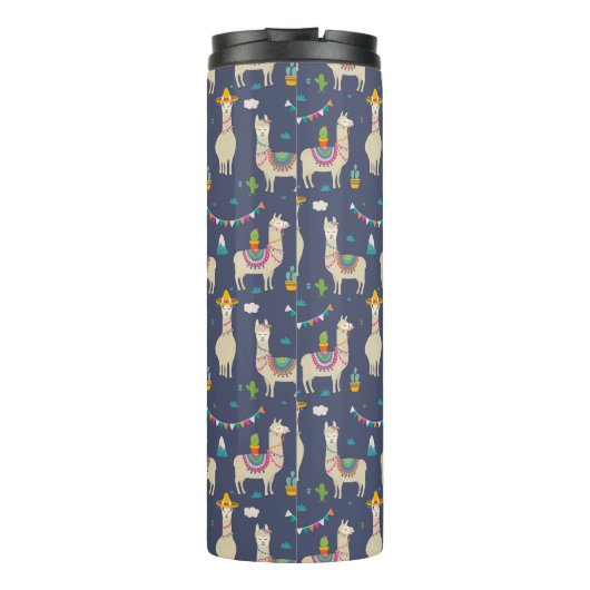 Celebration Llama Pattern Thermosbeker (Achterkant)