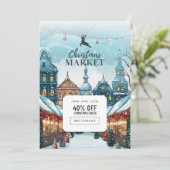 "Célébration Magique : Carte d'invitation de Noël (Debout devant)