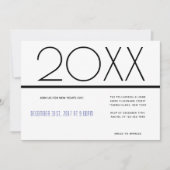 Célébration minimaliste du Nouvel An| Invitation (Devant)