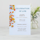 Célébration moderne de la vie invitation de deuil (Debout devant)
