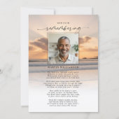 Celebration of Life Beach Sunset Photo Invitation (Dos)