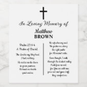 Celebration Of Life Bible Verse Funeral Wijn Etiket (Enkel label)