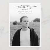 Celebration Of life Elegant Memorial Photo Funeral Programma (Voorkant)