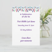 Celebration of Life Feathers Boho Tribal Native Kaart (Staand voorkant)
