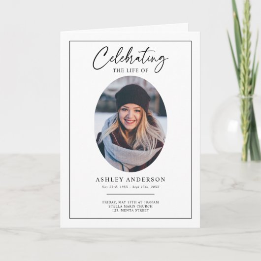 Celebration of Life Funeral Memorial Service Programma (Voorkant)