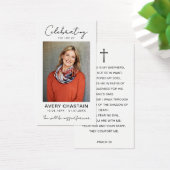 Celebration Of Life Funeral Photo Prayer Cards (Bureau)