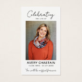 Celebration Of Life Funeral Photo Prayer Cards (Devant)