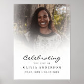 Celebration of Life Funeral Welcome Sign Poster (Devant)