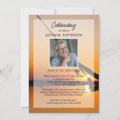 Celebration of Life Gevist Foto Begrafenis Kaart (Voorkant)