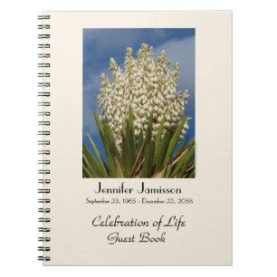 Celebration of Life Guest Book, Yucca in Bloom Notitieboek