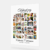 Celebration of Life Memorial Fotocollage Custom Acryl Bord (Hoek)