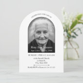Celebration of Life Memorial Funeral Invitation (Debout devant)