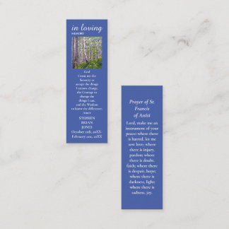 Celebration of Life Memorial Sympathy Prayer Kaart Contactkaartje