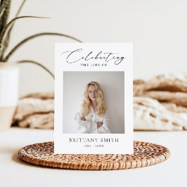 Celebration of Life Modern Memorial Photo Funeral Programma