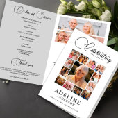 Celebration of Life Obituary Photo Bifold Funeral Flyer