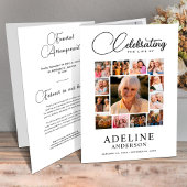 Celebration of Life Obituary Photo Bifold Funeral Flyer