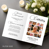 Celebration of Life Obituary Photo Bifold Funeral Flyer