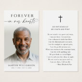 Celebration of Life Photo Funeral Prayer Card (Devant & derrière)
