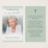 Celebration of Life Photo Funeral Prayer Card (Devant & derrière)