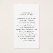 Celebration of Life Photo Poem Funeral Prayer Card (Dos)