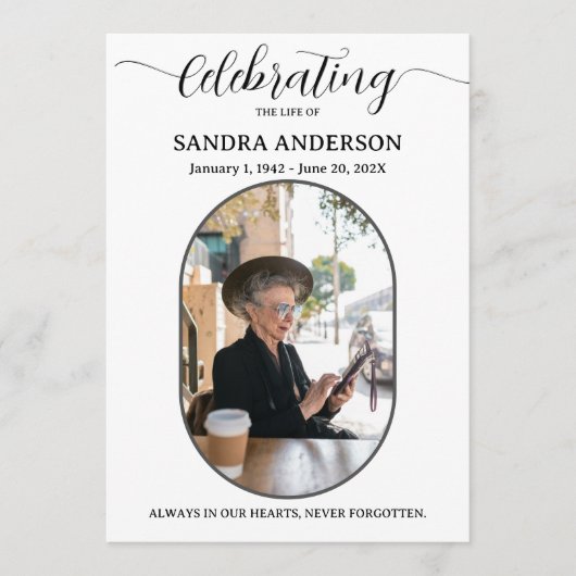 Celebration of Life Programs – Forever In Our Hear Programma (Voorkant)