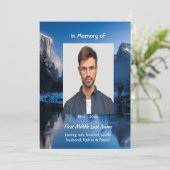 Celebration of Life Servce Mountain Lake Winter  Kaart (Staand voorkant)