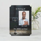 Celebration of Life Service Basketball Player Kaart (Staand voorkant)
