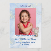 Celebration of Life Service Cute Mouse Children Kaart (Voorkant)