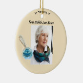 Celebration of Life Service Feather Pen  Keramisch Ornament (Rechts)