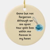 Celebration of Life Service Feather Pen  Keramisch Ornament (Achterkant)