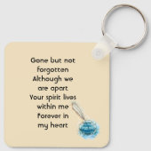 Celebration of Life Service Feather Pen  Sleutelhanger (Achterkant)