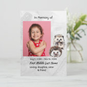 Celebration of Life Service Hedgehog Children Kaart (Staand voorkant)