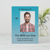 Celebration of Life Service Pilot Airplane Flying Kaart (Staand voorkant)