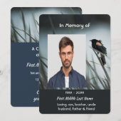Celebration of Life Service Red-wing Blackbird Kaart (Voorkant / Achterkant)