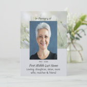 Celebration of Life Service Snowdrop Flowers Kaart (Staand voorkant)