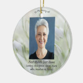  Celebration of Life Snowdrop Flowers Keramisch Ornament (Links)