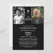 Celebration Of Life Then And Now 2 Photos Funeral Kaart (Voorkant)