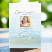 Celebration of Life Waterverf Beach Foto Begrafeni Programma