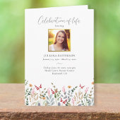 Celebration of Life Wildflower Begrafenis Foto's Programma