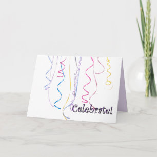 Celebration Ribbons Wenskaart Kaart