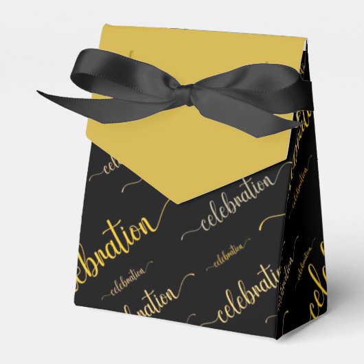Celebration Script gouden patroon Bedankdoosjes (Voorkant Zijde)