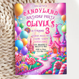 Célébration sucrée modifiable Invitation d'anniver