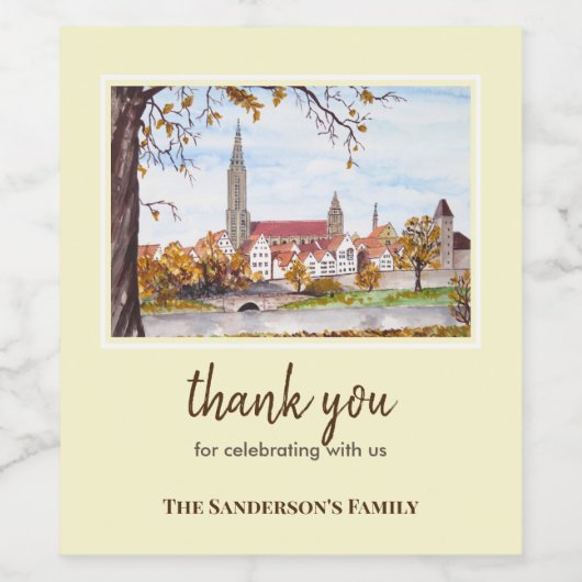 Celebration Ulm Minster Germany Farida Greenfield Wijn Etiket (Enkel label)