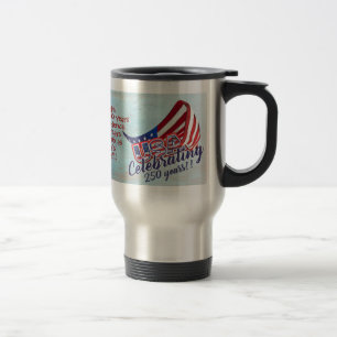 Célébration USA 250 étoiles et bandes tasse de voy