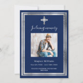 Célébration vie funéraire bleu argent programme ph (Devant)