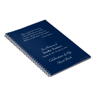 Célébration Vie Livre d'invité Bleu foncé Choisir